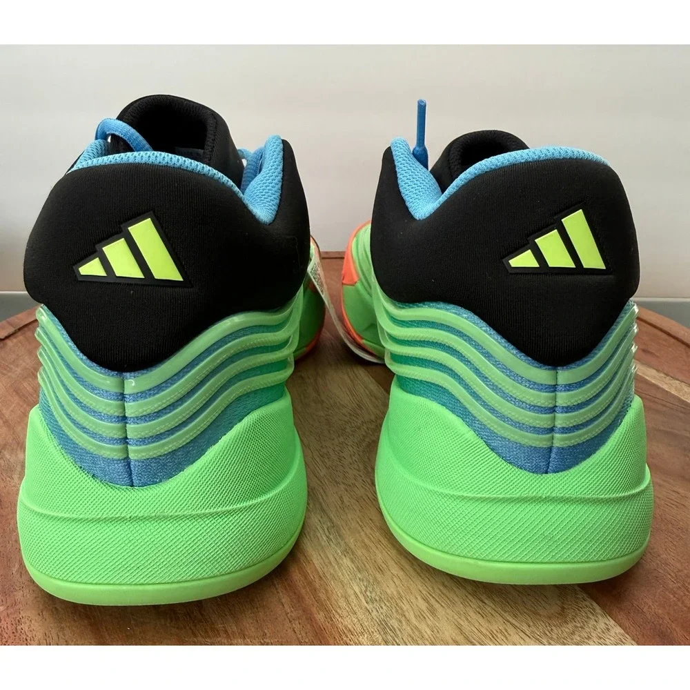 Adidas Dame Certified Basketball Shoes Neon Green Orange ‎ Mens 7- Womens 8.5